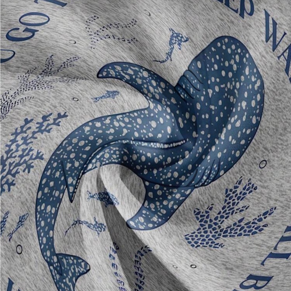 Isaiah 43:2 Whale Shark Graphic Sweatshirt - Light Gray - Picture 3 of 4